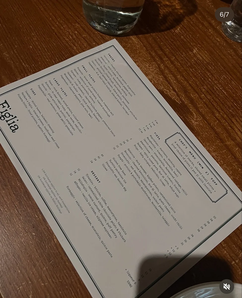 Menu, Figlia