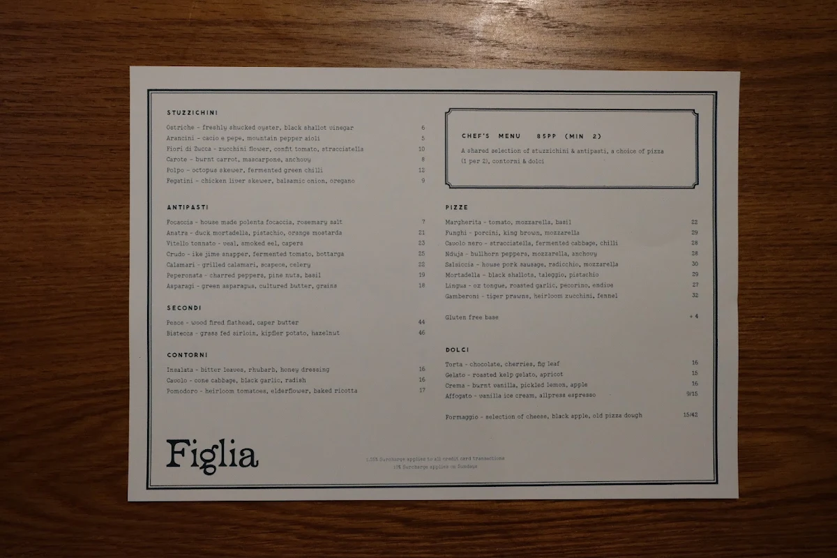Menu, Figlia