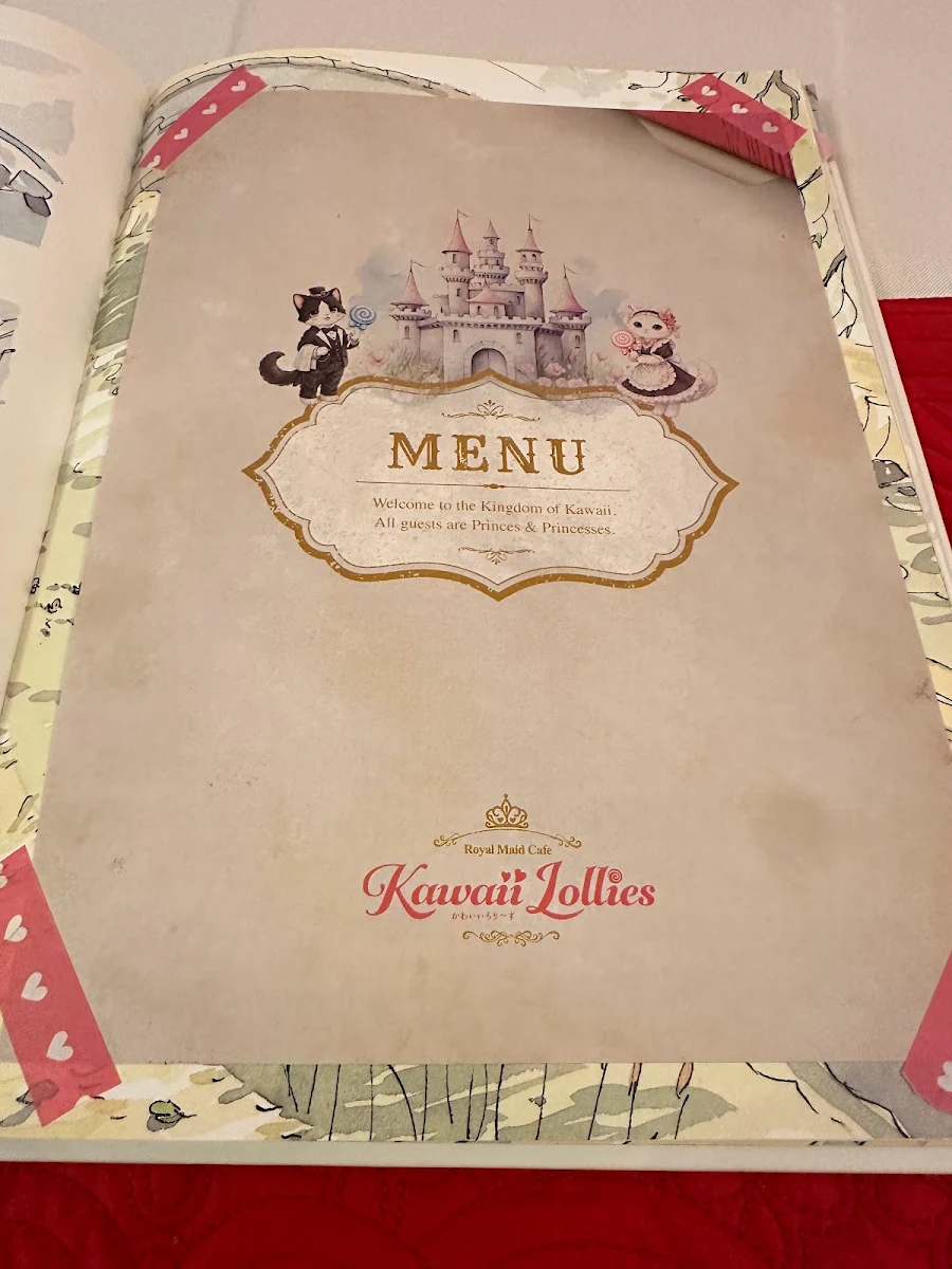 Menu, Royal Maid Cafe Kawaii Lollies