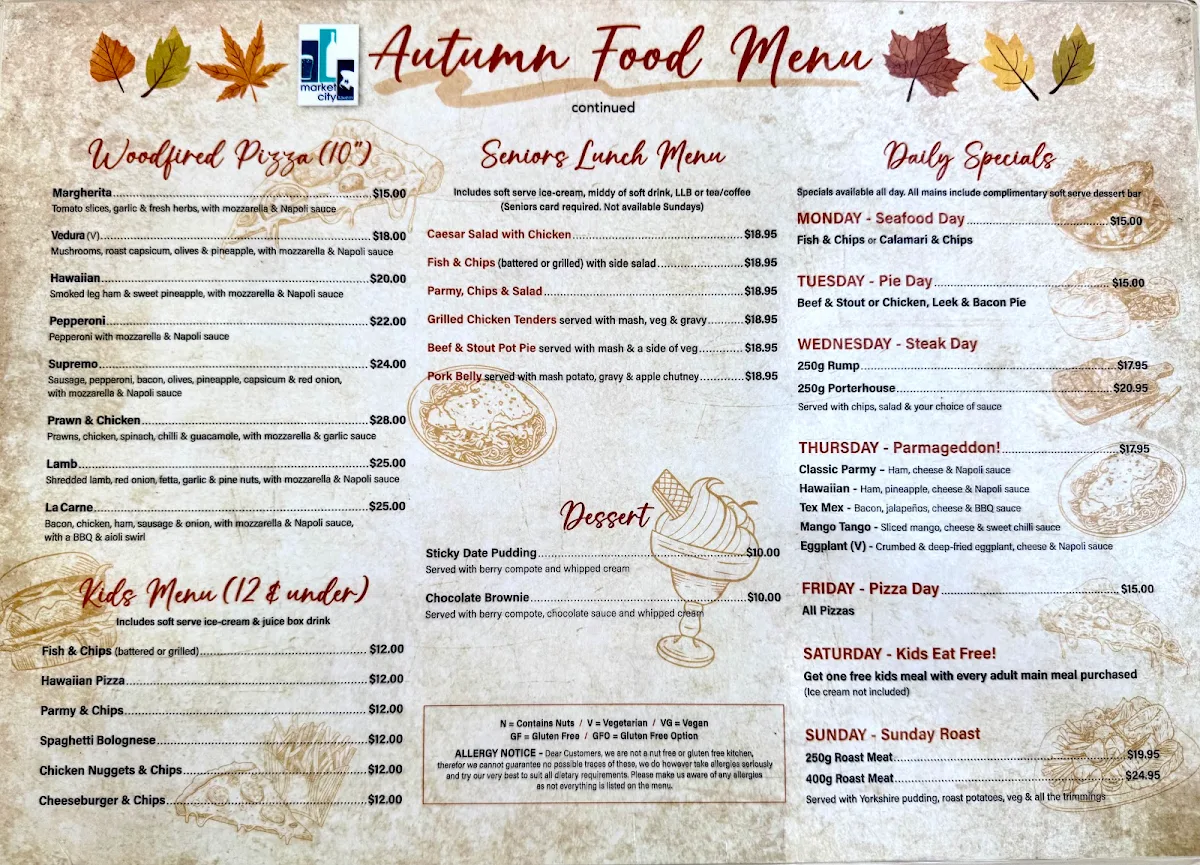 Menu, Jack Caddy's Ale Bar & Bistro