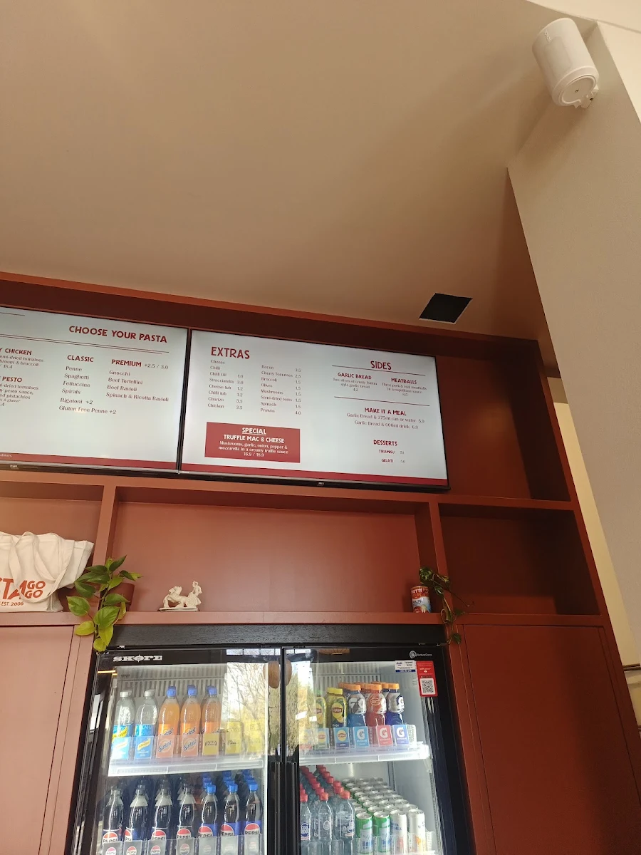 Menu, Pastagogo Prospect