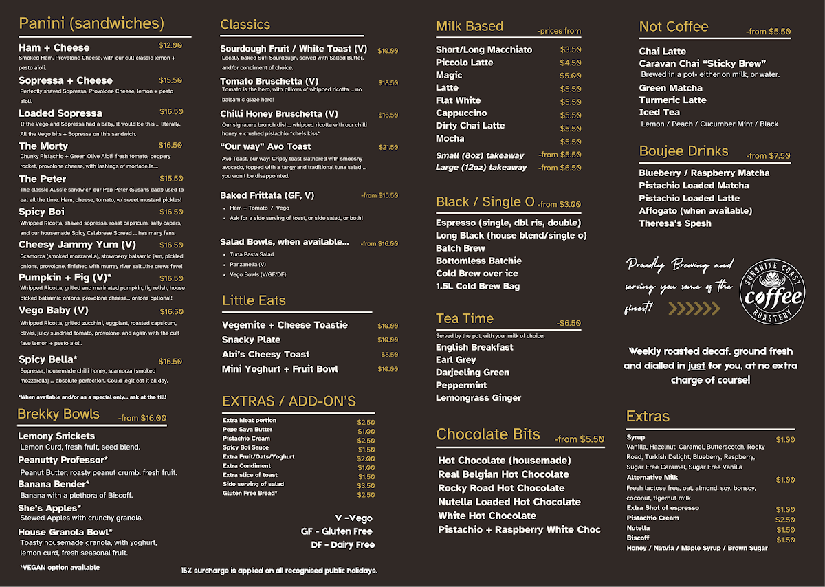 Menu, Giovanni & Co - Broken Hill
