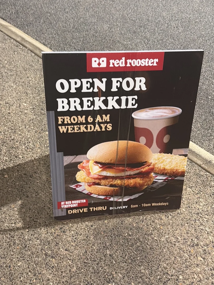 Menu, Red Rooster Waypoint