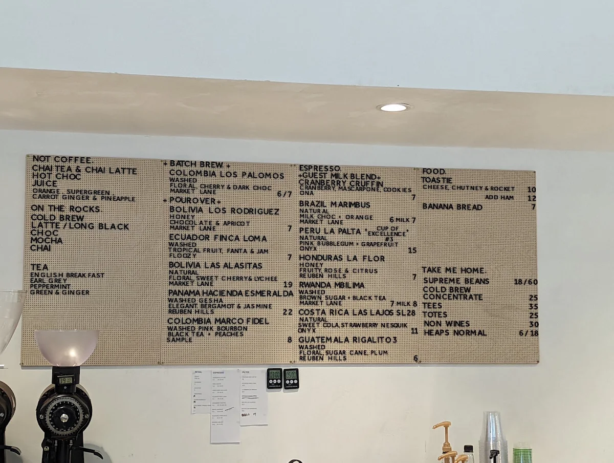 Menu, Mr.Sister Coffee Newcastle
