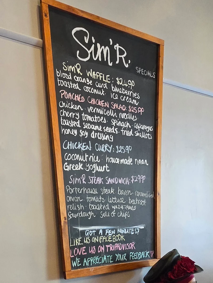 Menu, Sim'r