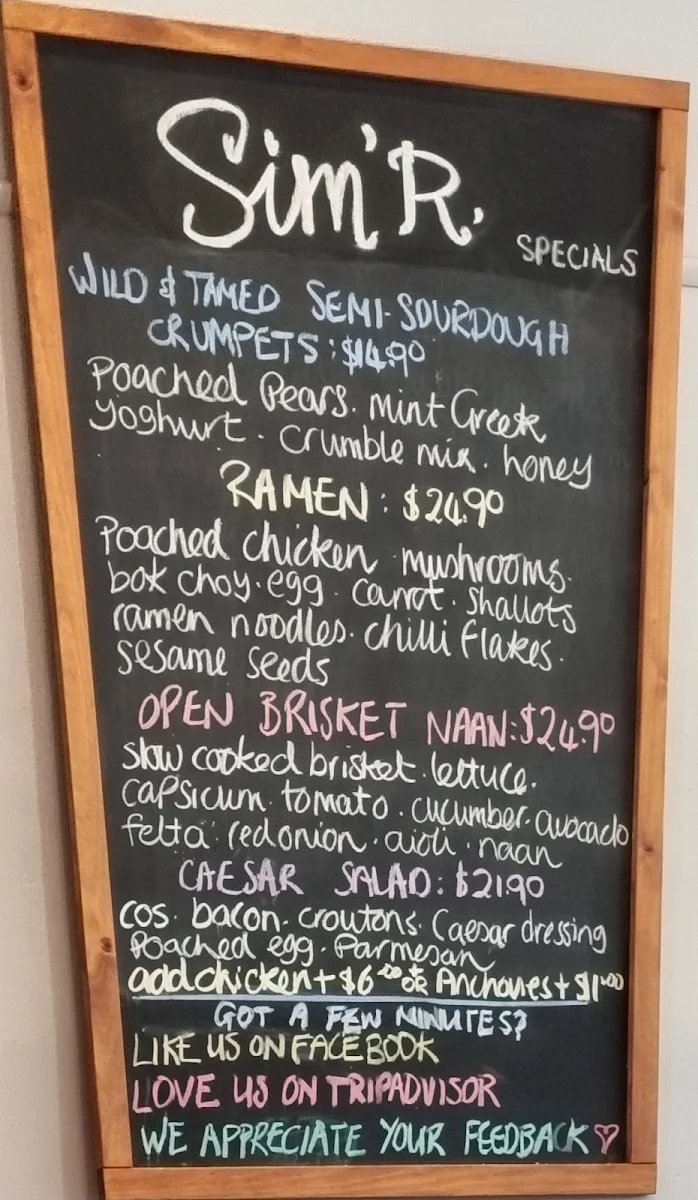 Menu, Sim'r