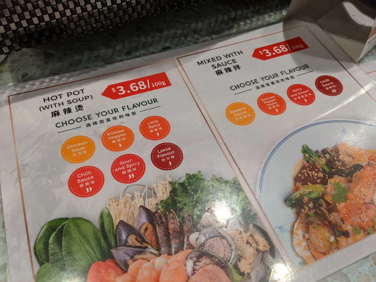 Menu, Mala Kitchen