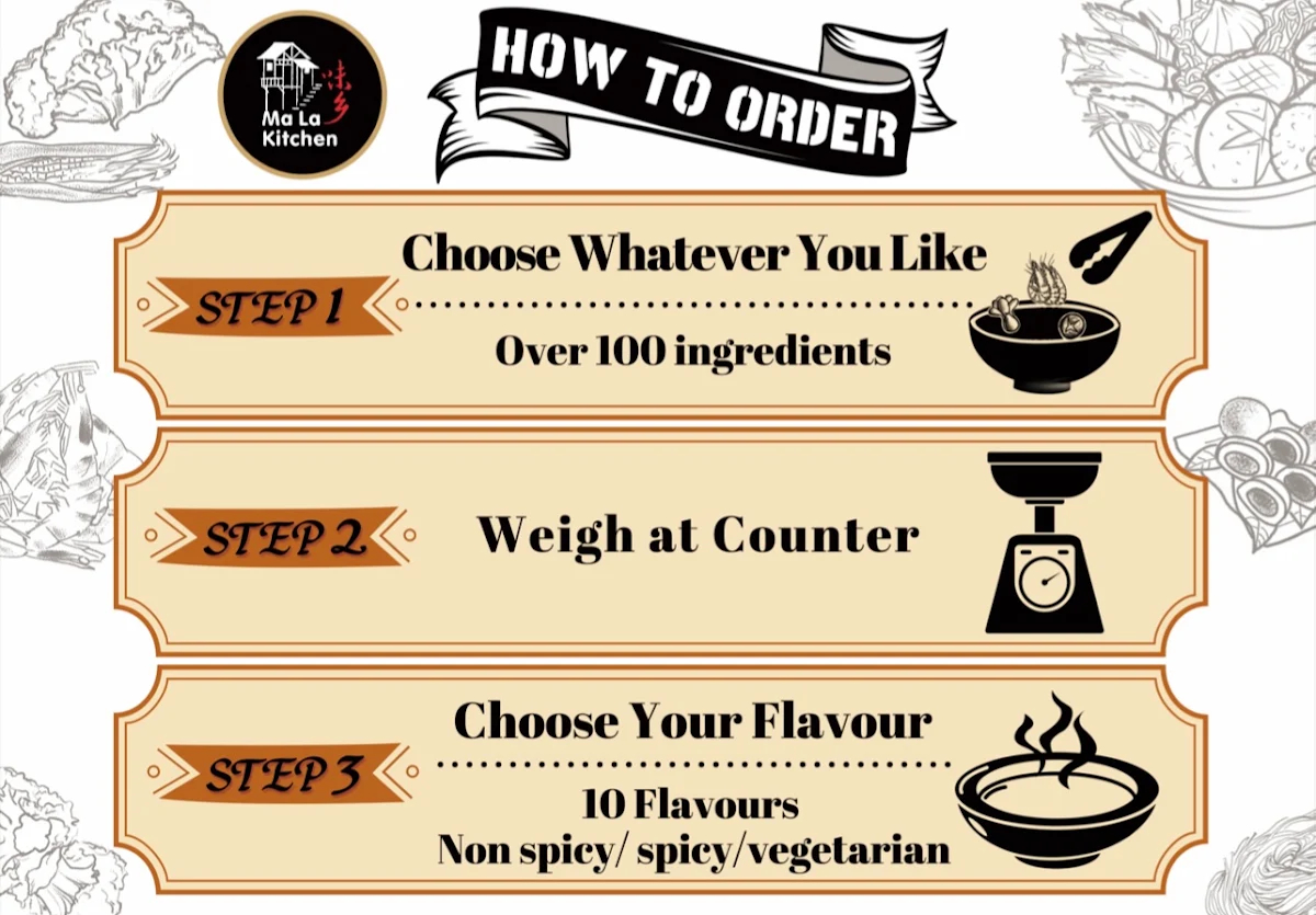 Menu, Mala Kitchen