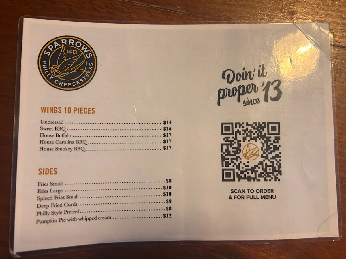 Menu, The Catfish