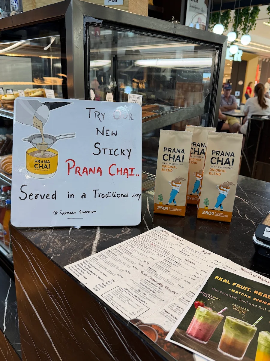 Menu, Espresso emporium
