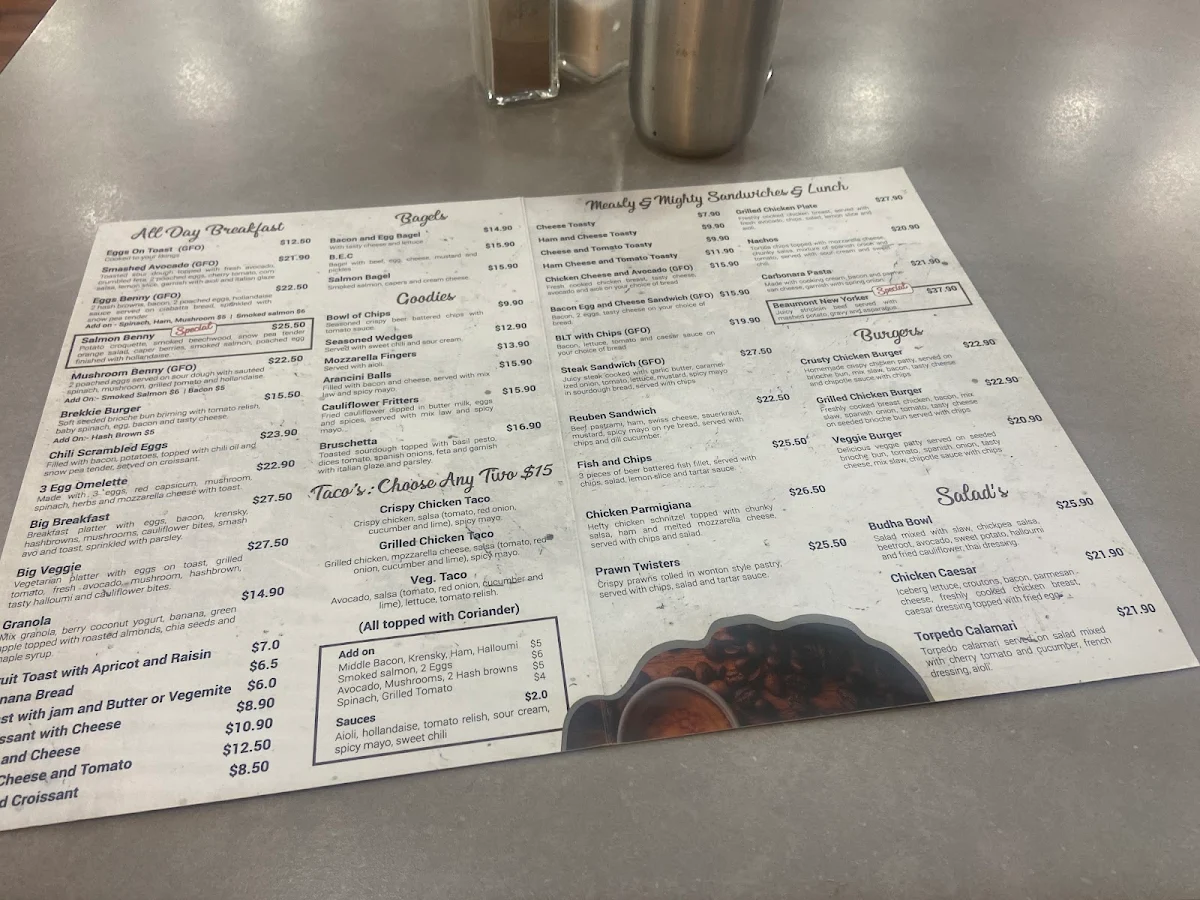 Menu, Espresso emporium