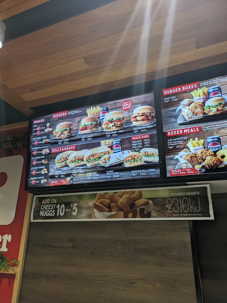 Menu, Red Rooster South Springvale