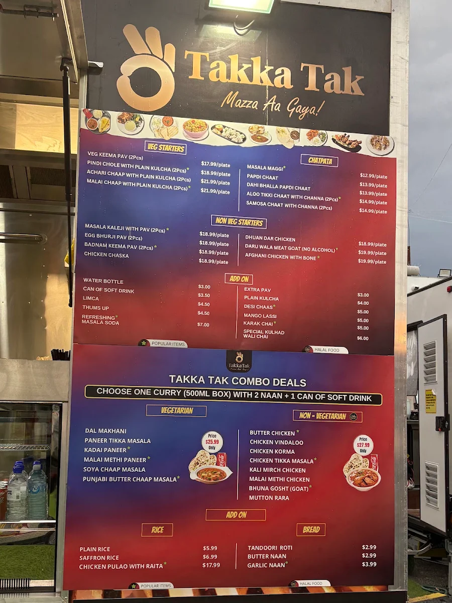 Menu, Takkatak