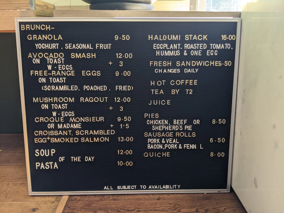 Menu, La Renaissance Patisserie & Cafe