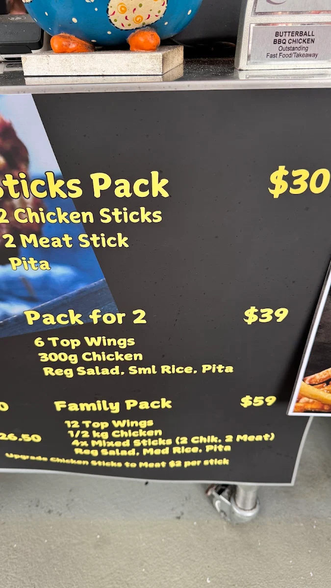 Menu, Butterball BBQ