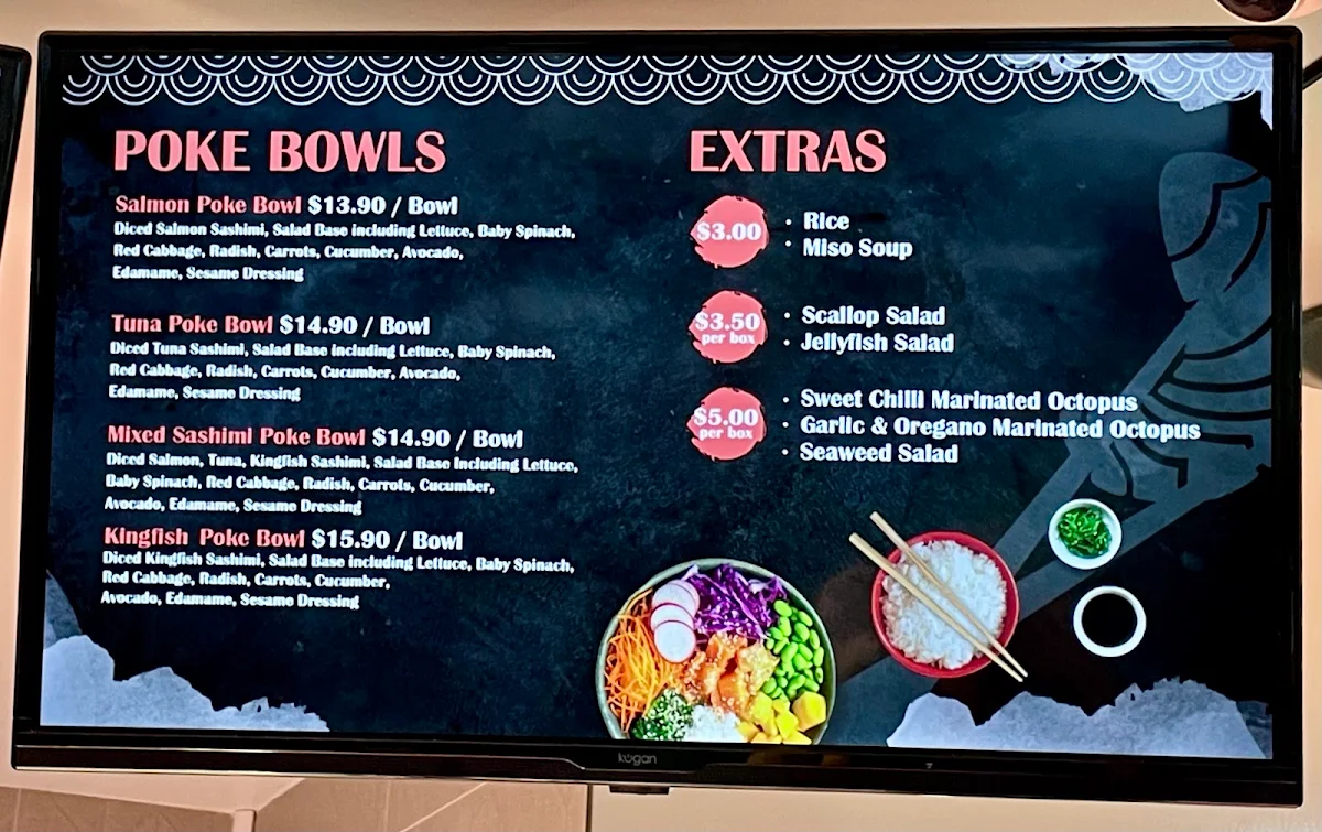 Menu, Get Sashimi Bondi