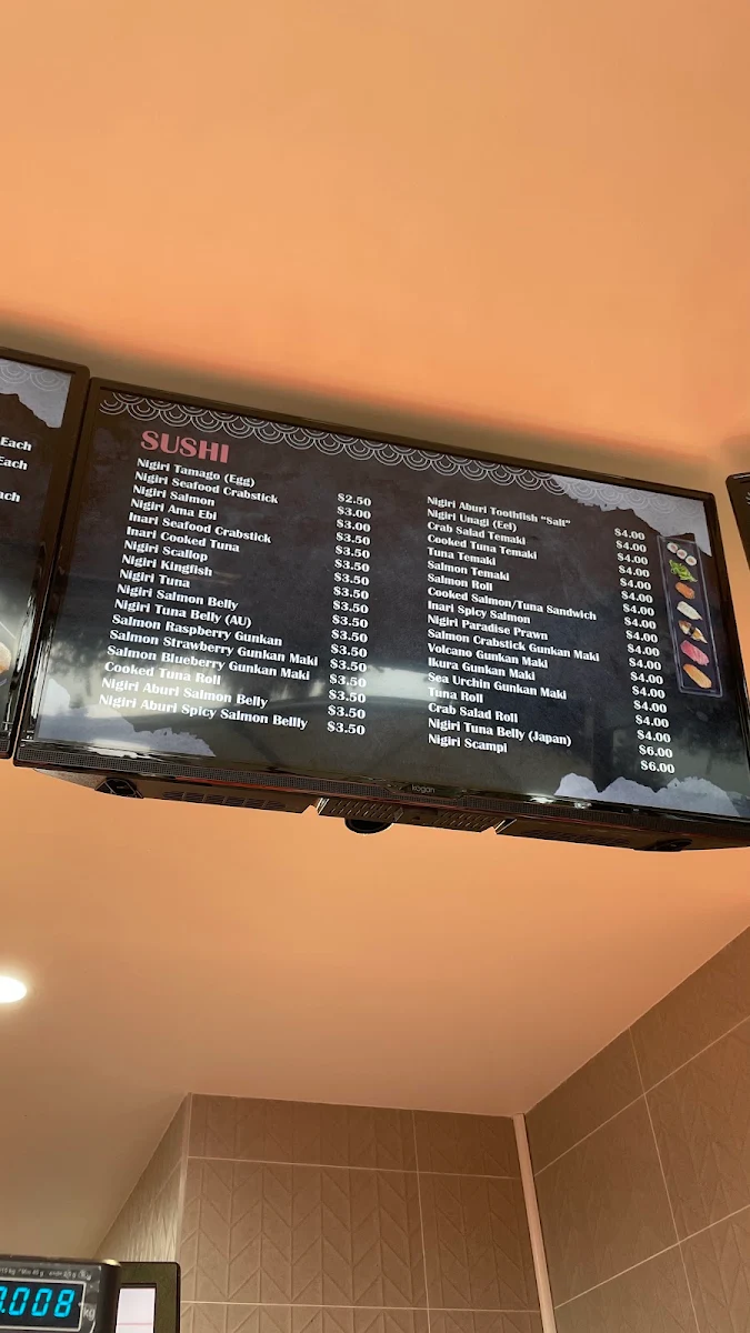 Menu, Get Sashimi Bondi