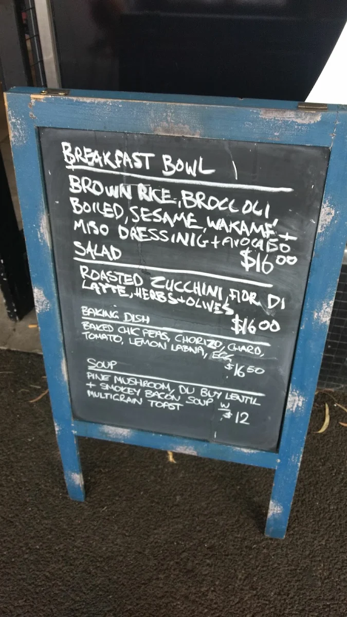 Menu, Lady Bower Cafe