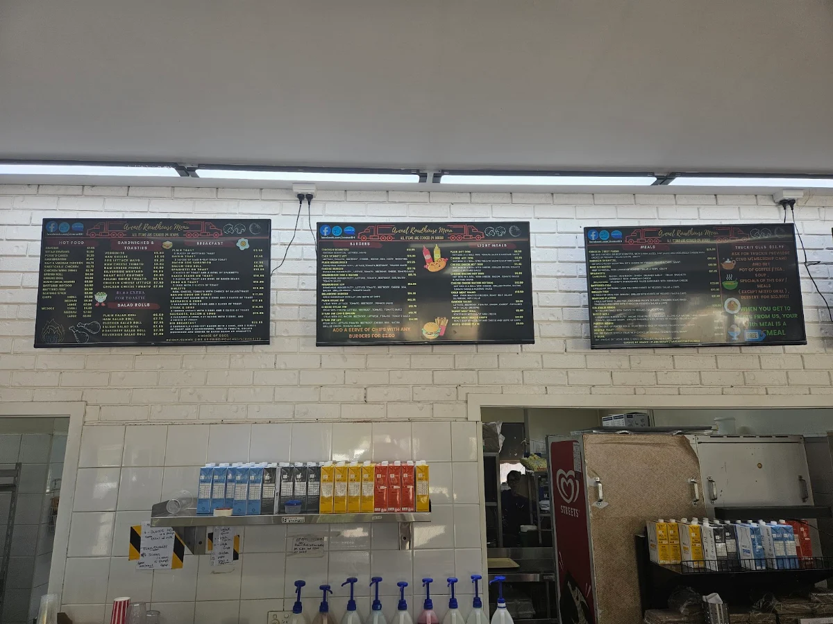 Menu, Avenel Roadhouse