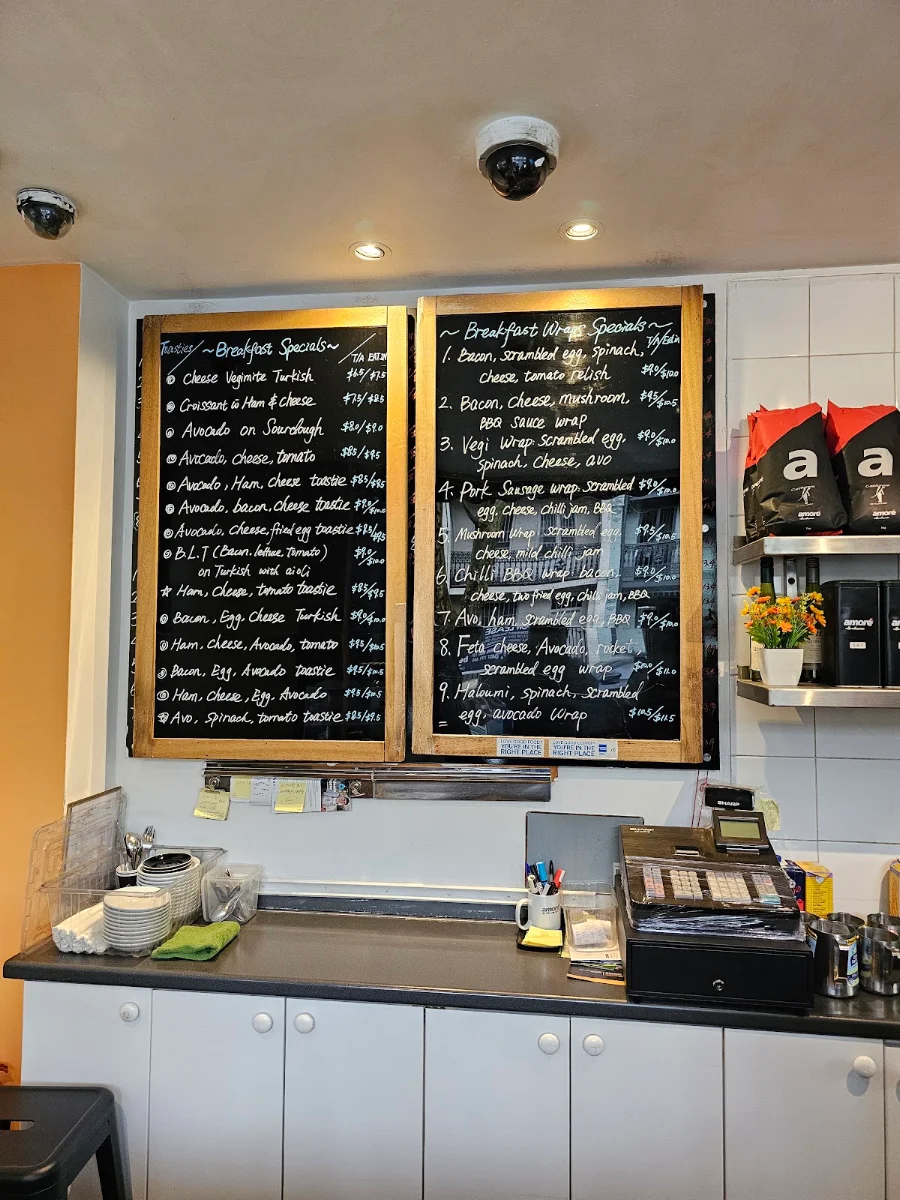 Menu, Lion Corner Cafe