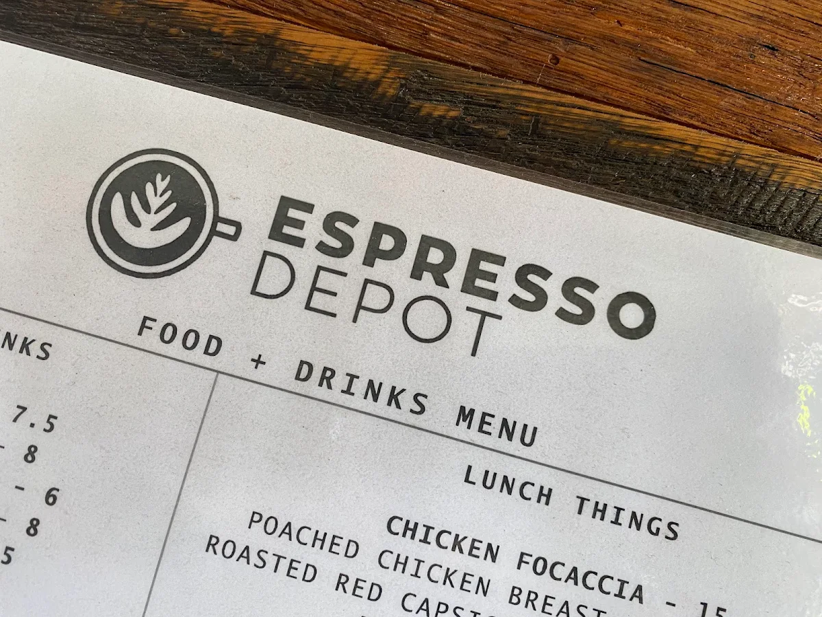 Menu, Espresso Depot