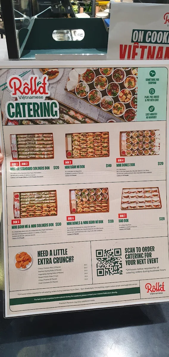 Menu, Roll'd Westfield Marion