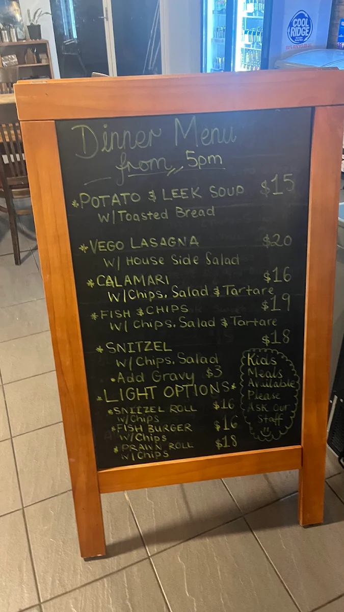 Menu, The Beach House Restaurant and Cafe