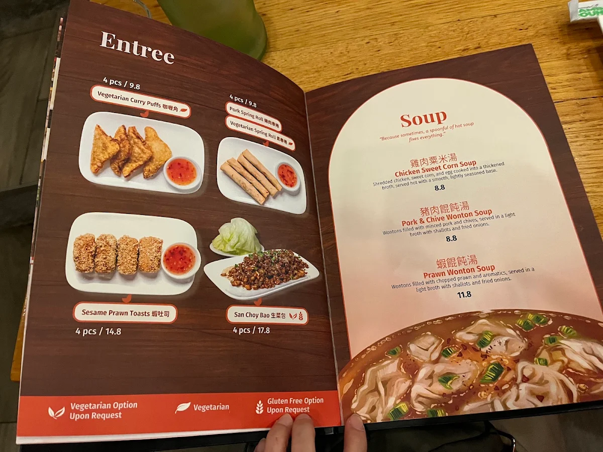 Menu, Hung’s Chinese Randwick