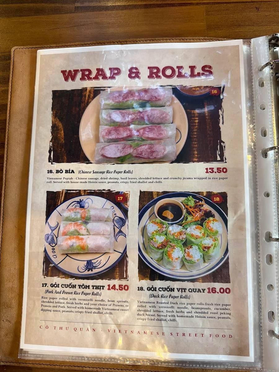 Menu, Co Thu Quan St Albans