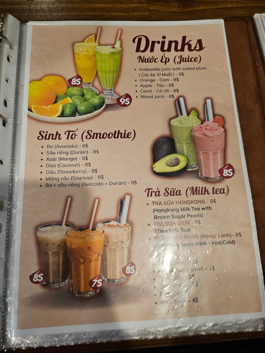 Menu, Co Thu Quan St Albans