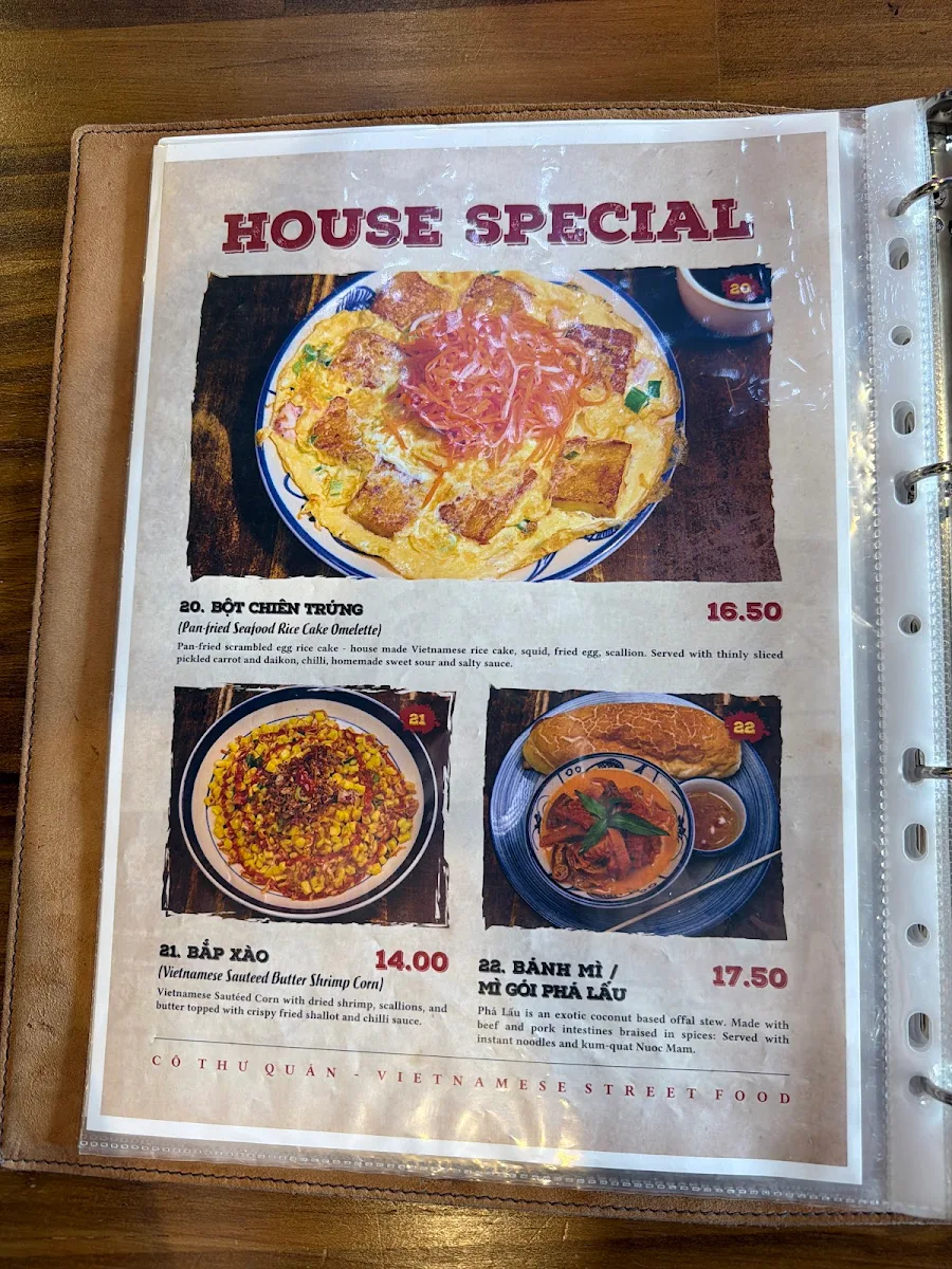 Menu, Co Thu Quan St Albans