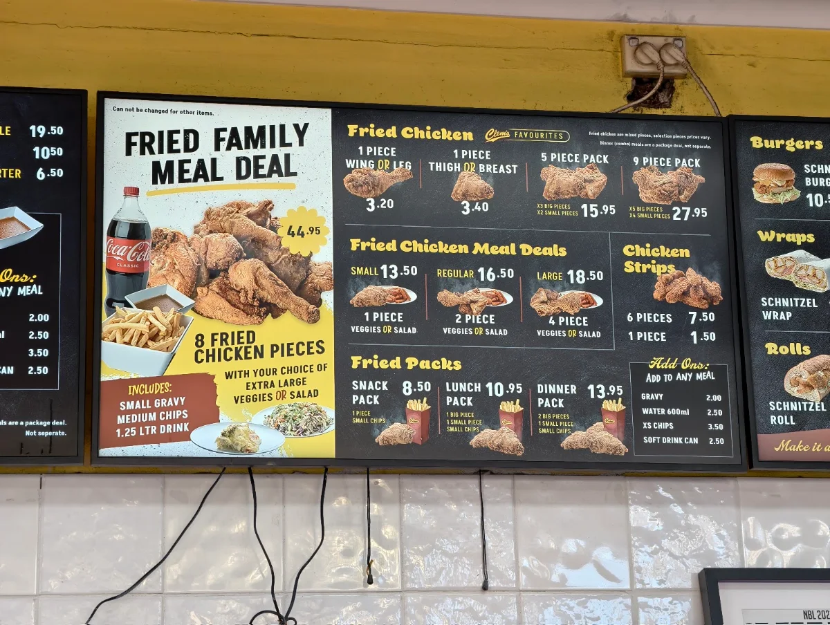 Menu, CLEM'S