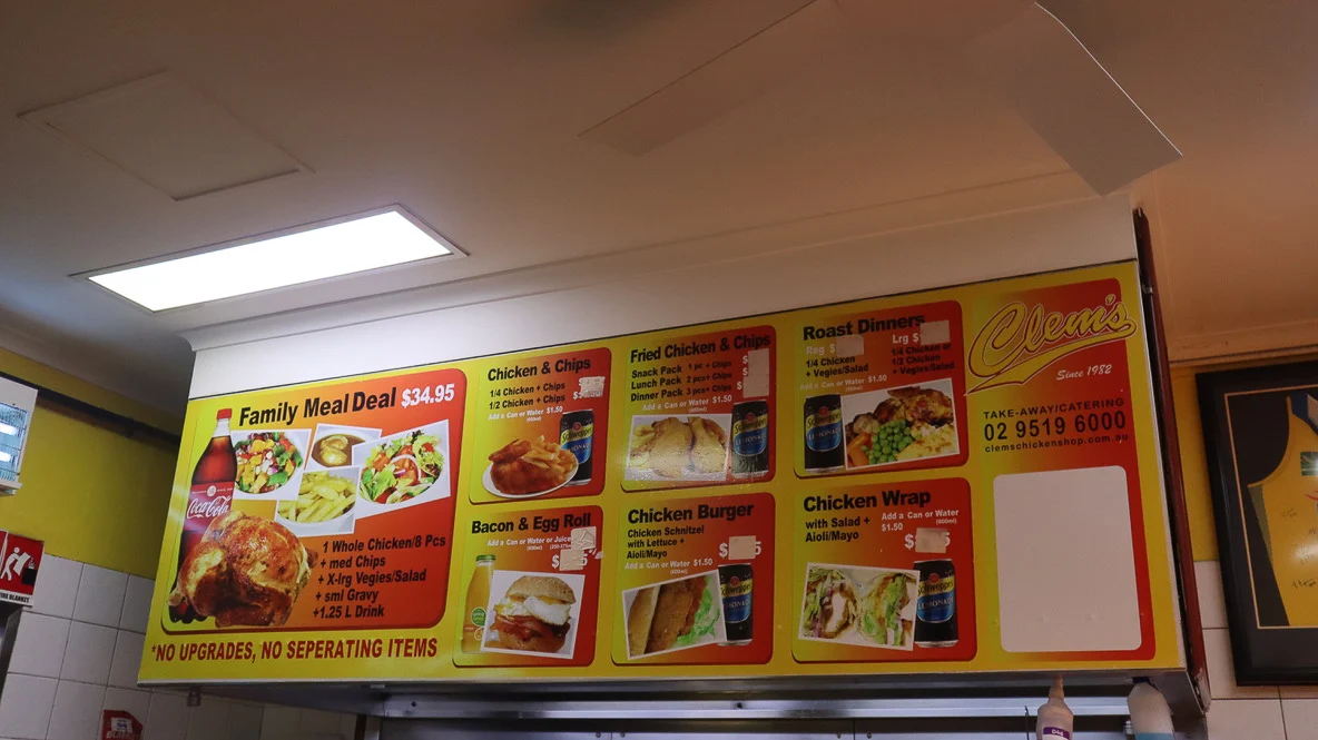 Menu, CLEM'S