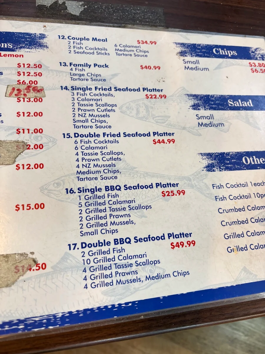 Menu, No.1 Old London Seafood