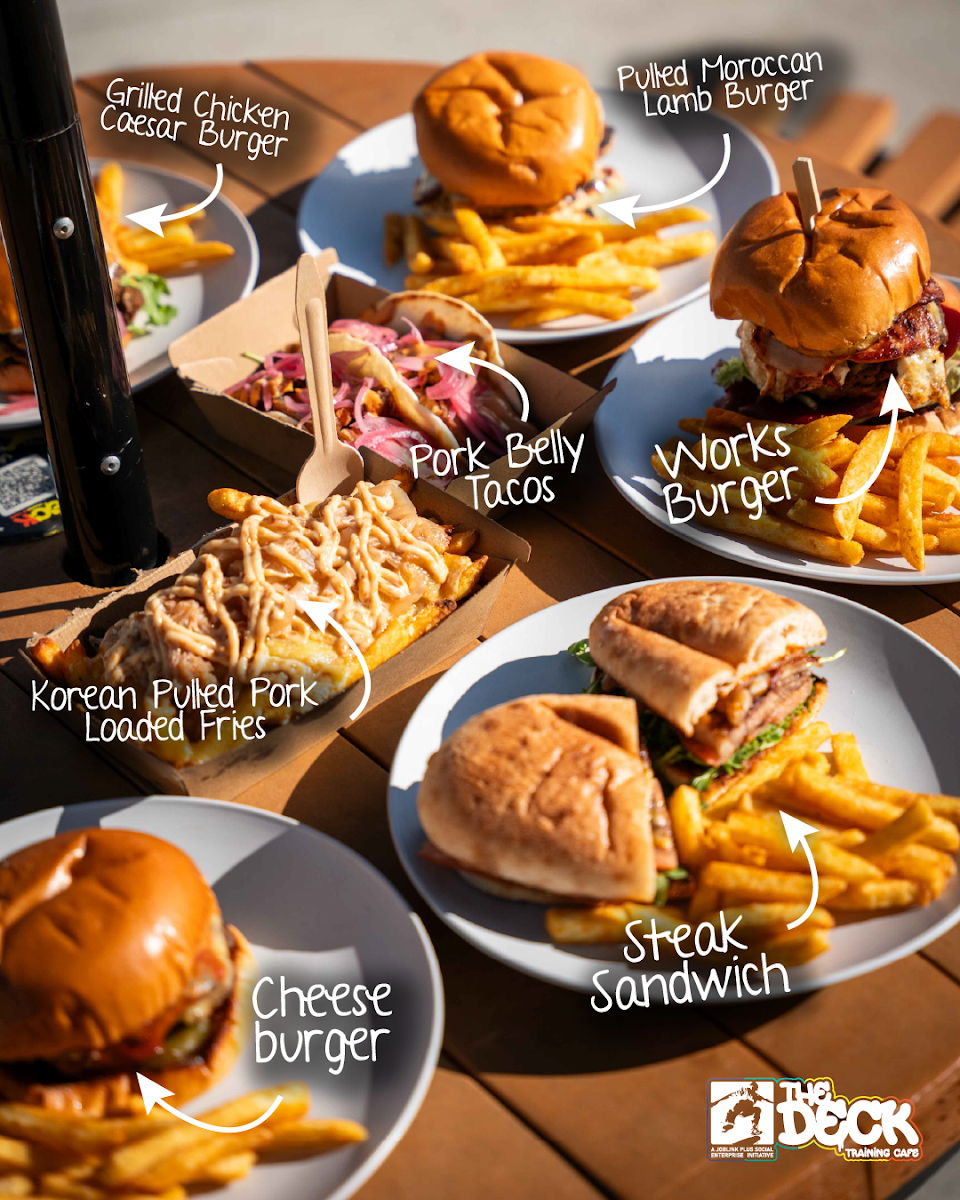 Menu, The Deck Cafe - A Joblink Plus Social Enterprise Initiative