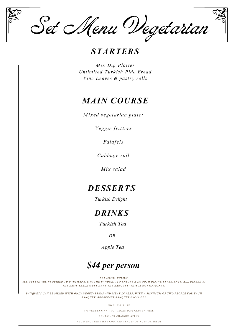Menu, Ferah Cafe and Restaurant