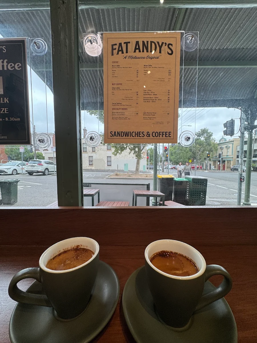 Menu, Fat Andy's