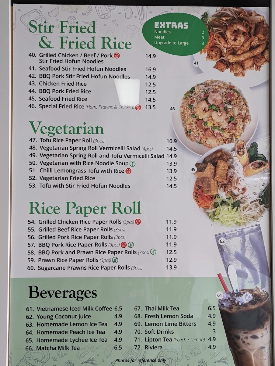 Menu, Helen's Kitchen