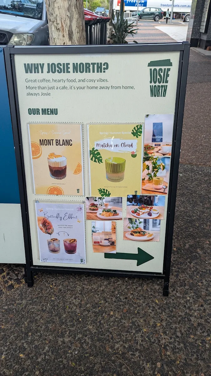 Menu, Josie North