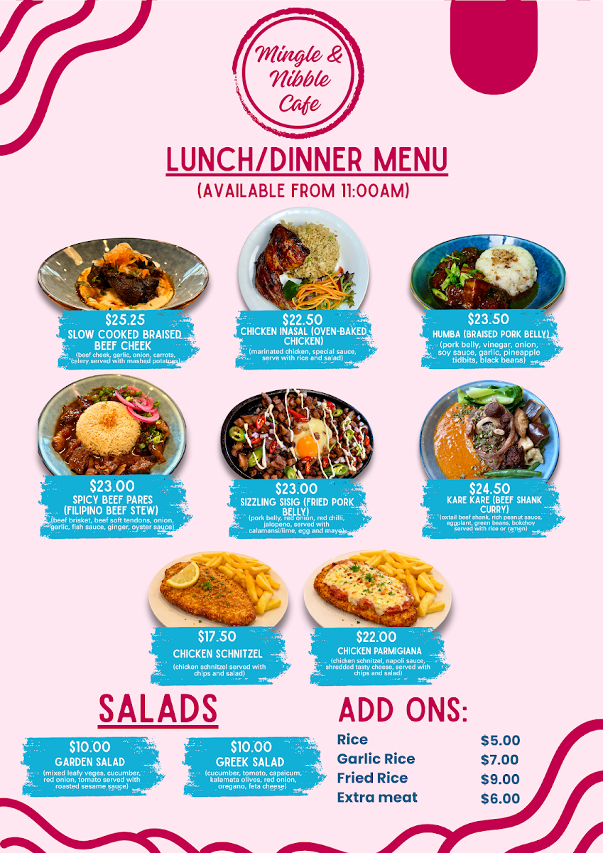 Menu, Mingle & Nibble Café