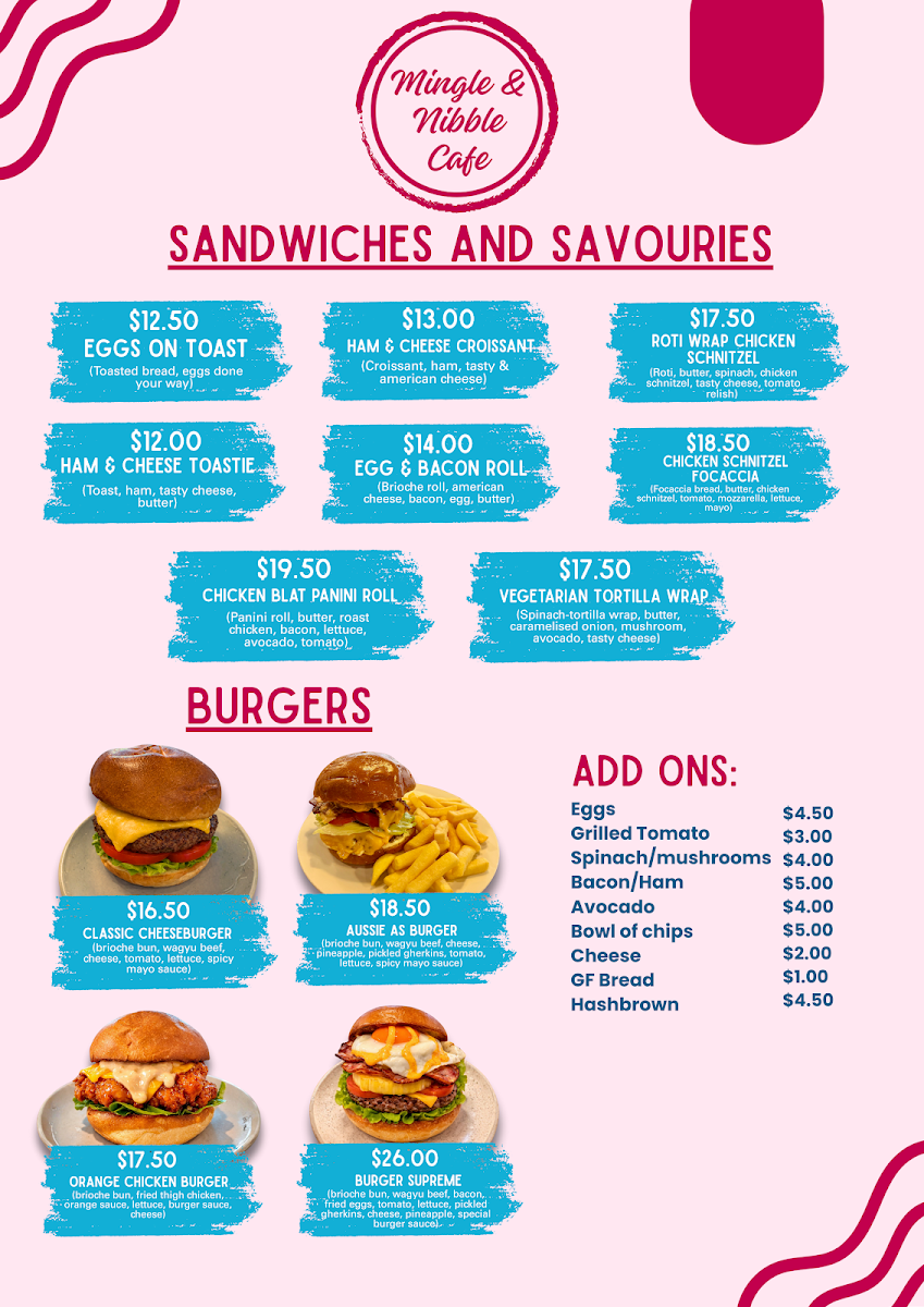 Menu, Mingle & Nibble Café