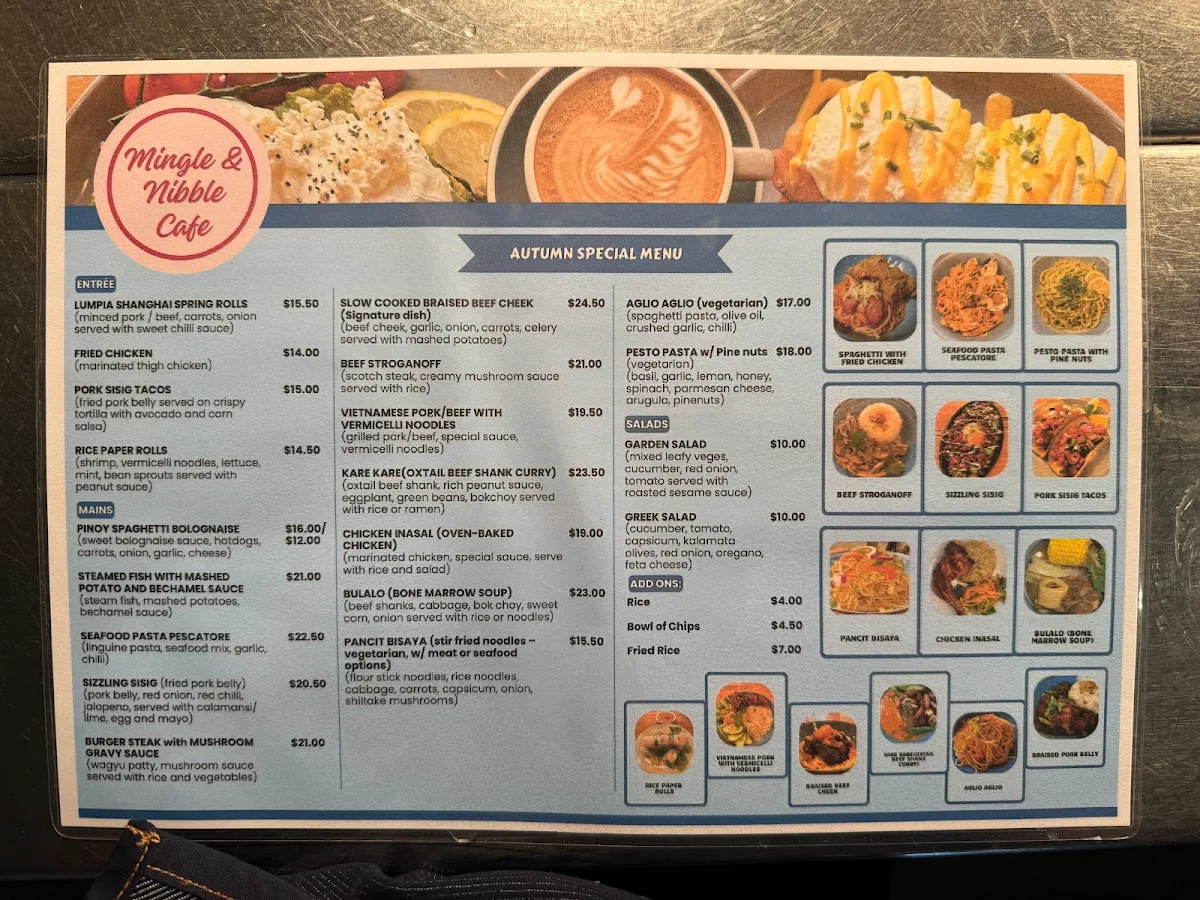 Menu, Mingle & Nibble Café