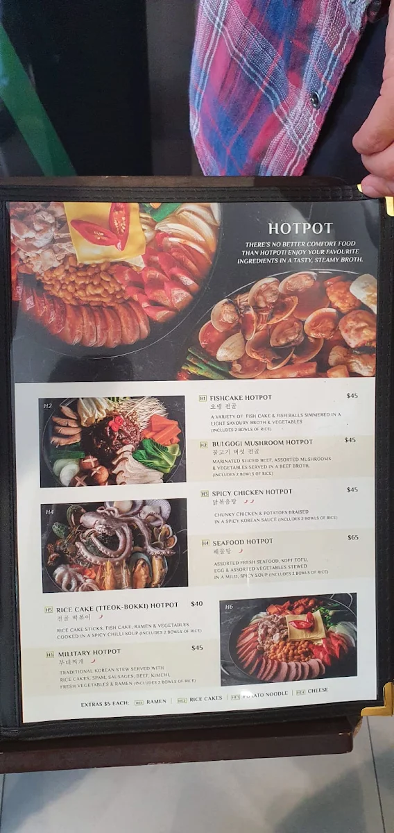 Menu, Soju Social