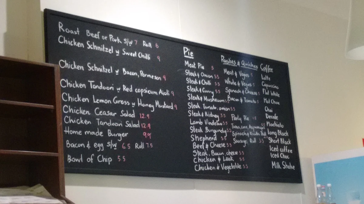 Menu, Routley's Bakery