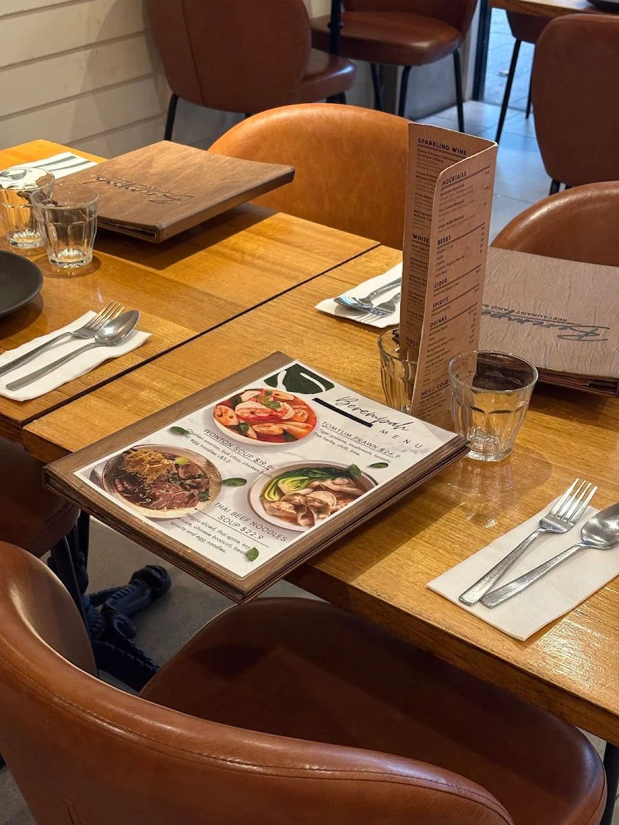 Menu, Berempah Malaysian Thai - Crows Nest