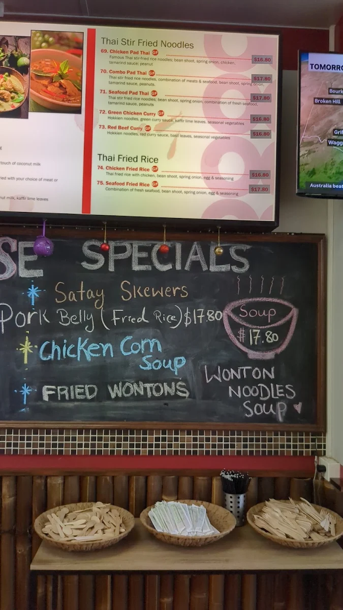 Menu, Mildura Noodle & Pasta Bar