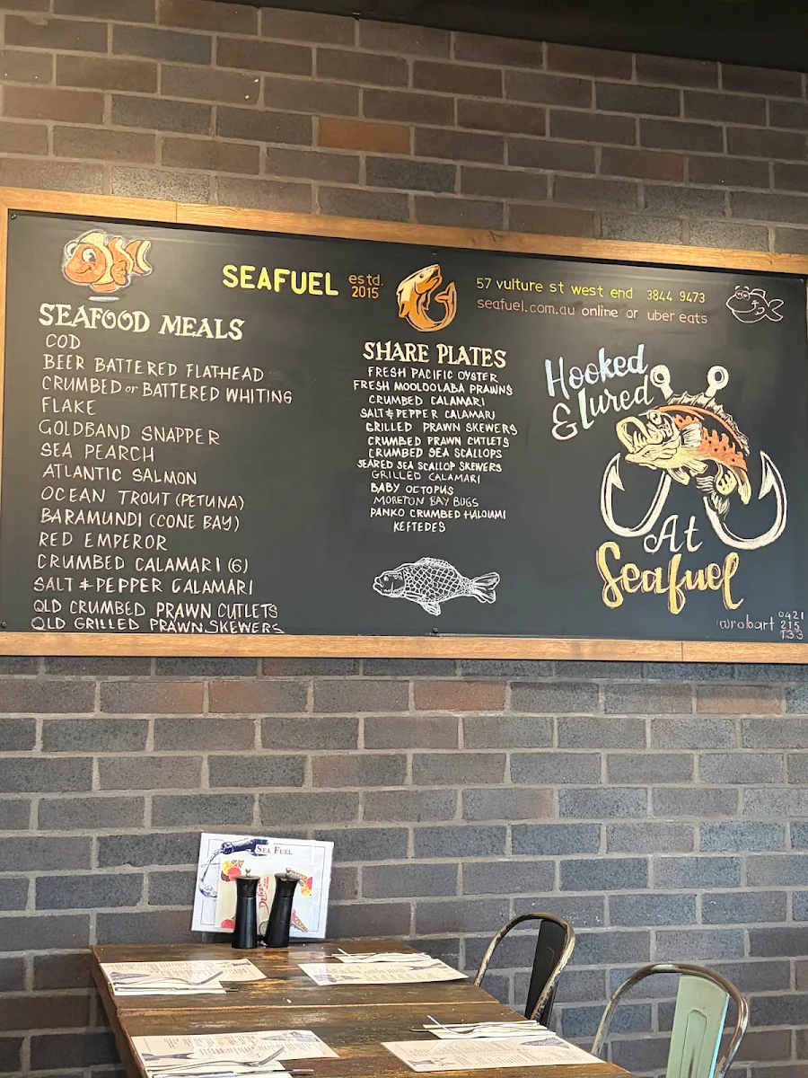 Menu, Sea Fuel West End (DINE-IN AND TAKEAWAY)