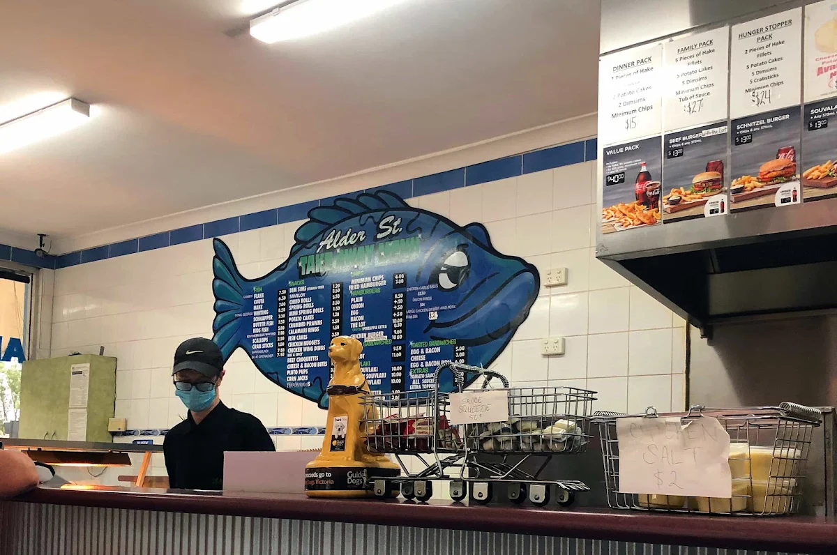 Menu, Alder Street Fish & Chips