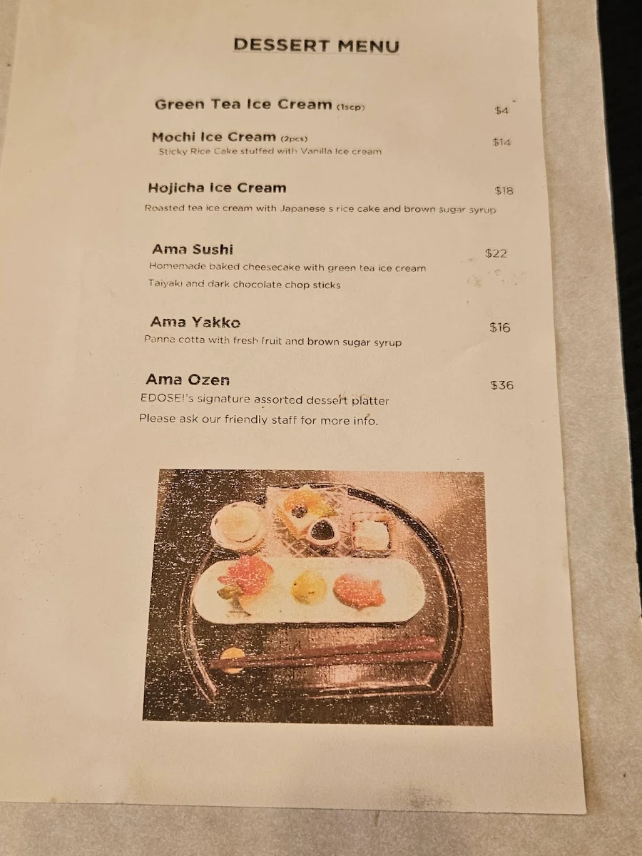 Menu, EDOSEI
