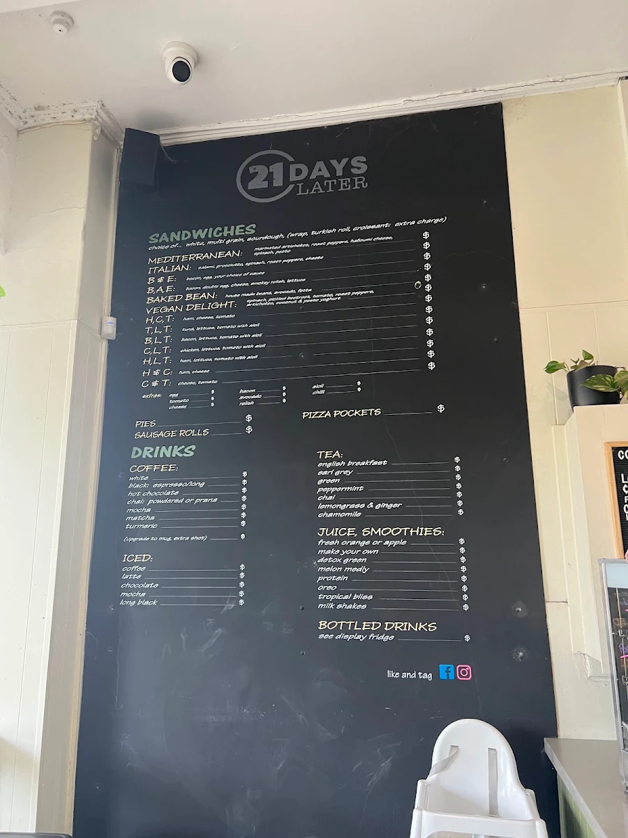 Menu, Twenty One Days Later